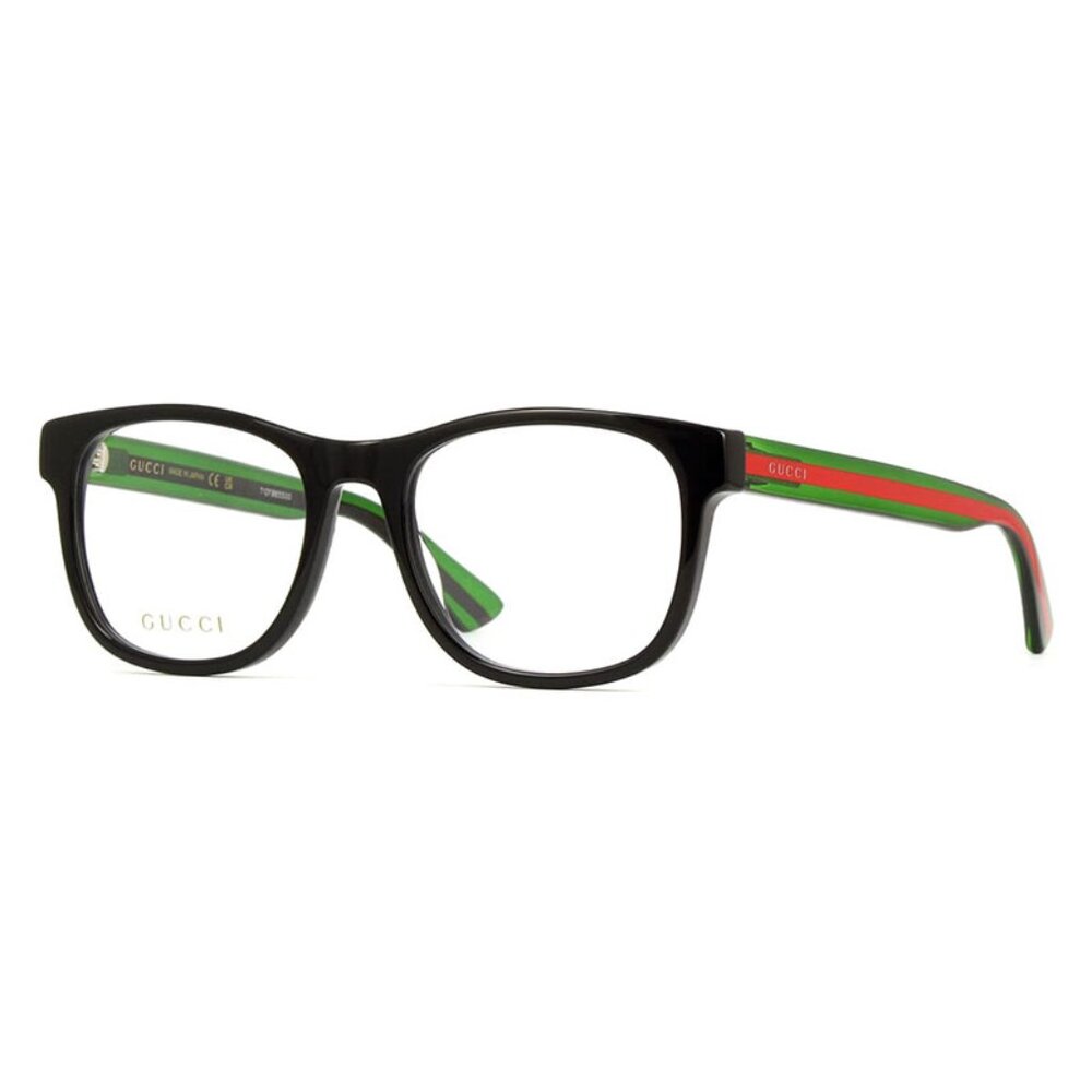 NEW GUCCI SQUARE EYEGLASSES GUCCI GG0004ON 002 BLACK CLEAR EYEWEAR